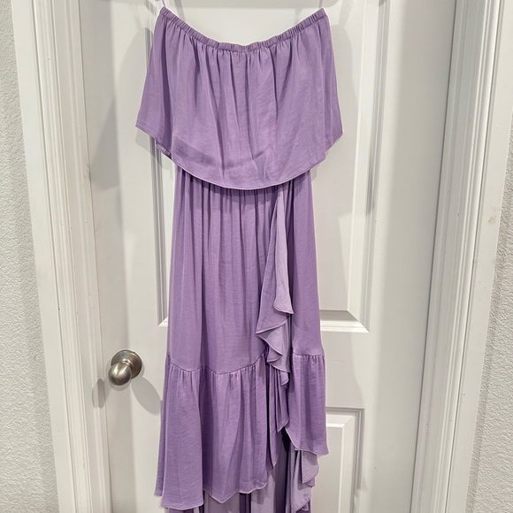 The Impeccable Pig Purple Off-Shoulder Dress - Picture 1 of 4